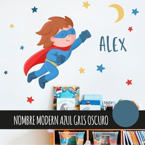Superhéroe StarStick - Capa roja -  Vinilos infantiles decorativos para niños de pared