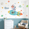 Vinilo infantil niño en cohete – Decoración pared habitación bebé