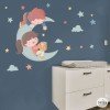 Stickers décoratifs - Enfants sur la lune - Décor idéal frères