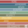 Vinils per a escales escolars – Paraules que ens fan créixer - Colors terra