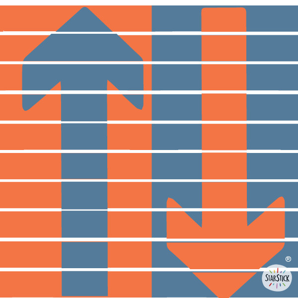 Stair stickers with bicolor arrows | Educational signage