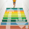 Staircase decoration with stickers – Arrows in natural colors