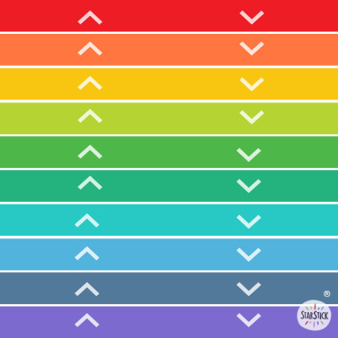 Stickers pour marches avec petites flèches colorées