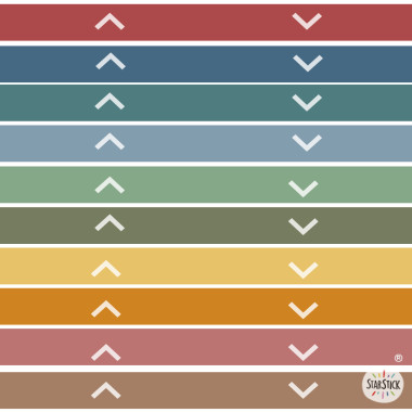 Stickers pour marches avec petites flèches en couleurs terre
