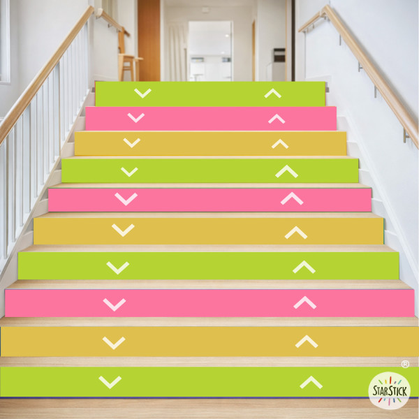 Vinils per a graons amb fletxes personalitzables en color