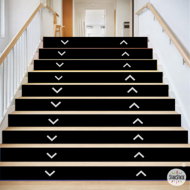 Stickers pour marches avec flèches personnalisables en couleur