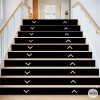 Stair step vinyls with color-customizable arrows