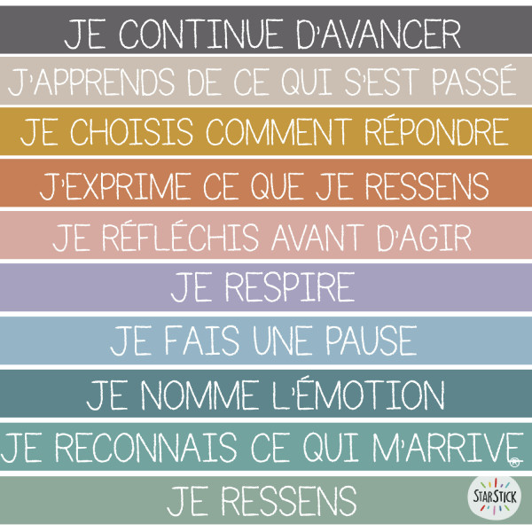 Stickers éducatifs pour escaliers · Émotions et gestion émotionnelle