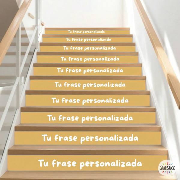Stickers personnalisés pour escaliers avec les phrases de votre choix