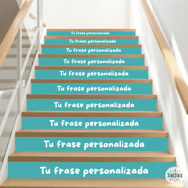 Stickers personnalisés pour escaliers avec les phrases de votre choix