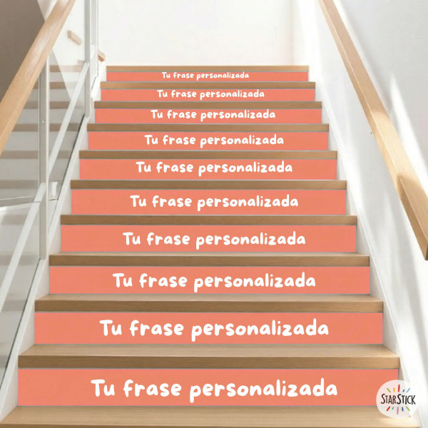 Custom staircase wall stickers with phrases of your choice