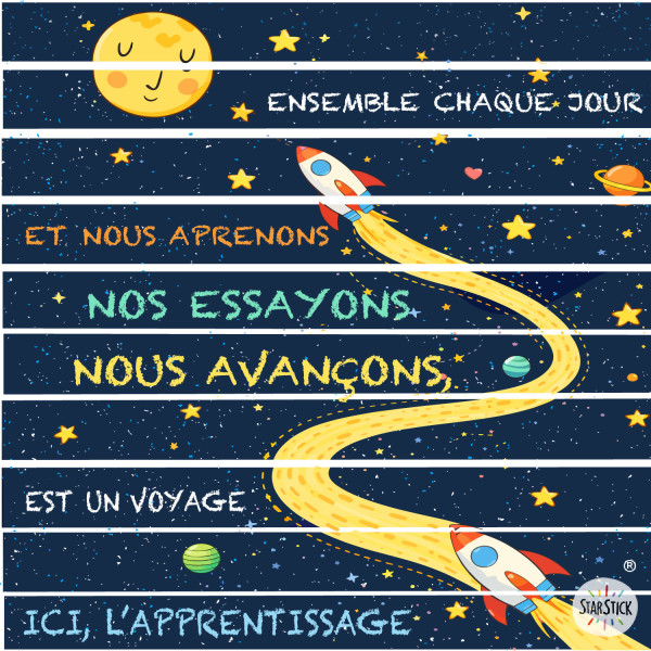 Decorative stickers for educational staircases – Learning is a journey