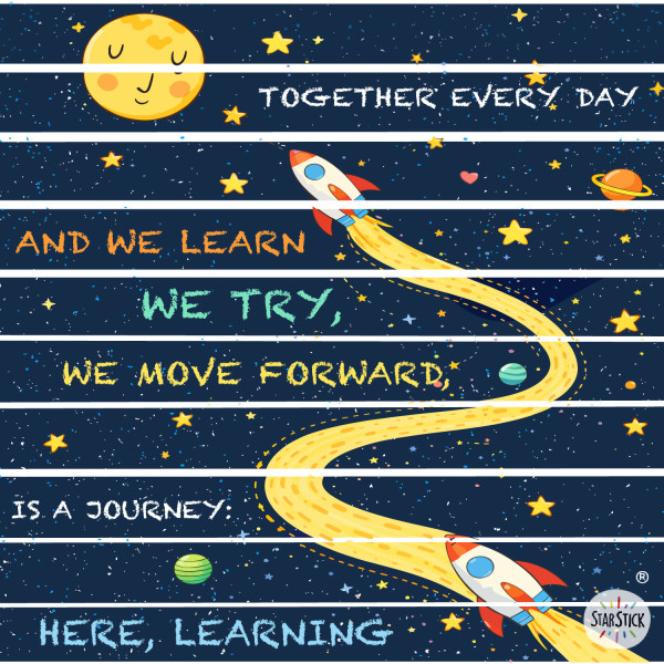 Decorative stickers for educational staircases – Learning is a journey