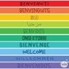 Stickers for stairs - Welcome multi language