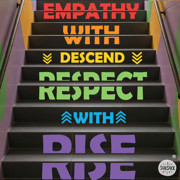 Educational Staircase stickers | Respect and Empathy