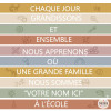 Famille |Stickers pour escaliers d’écoles – Ensemble, nous sommes une Famille