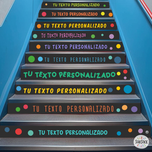 Vinils personalitzats per a escales escolars | Dissenya les teves Frases – Negre