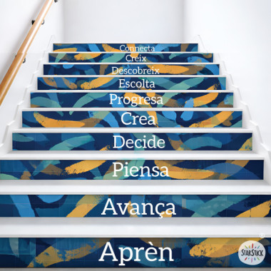 Learn – Stickers to decorate educational center stairs | Educational words