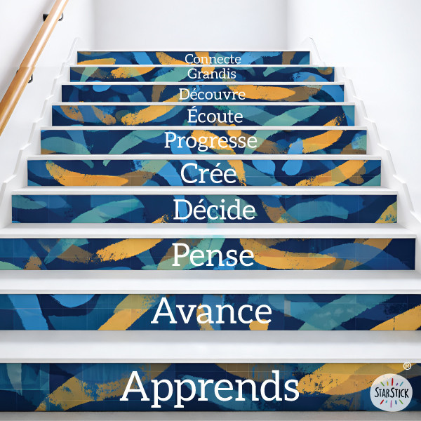 Learn – Stickers to decorate educational center stairs | Educational words