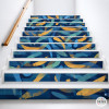 Vinilos decorativos para peldaños de escaleras – Pinceladas azules
