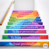 Rainbow – Personalized stickers for staircases | Choose your 10 phrases