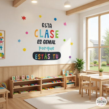 Vinil educatiu amb la frase...