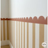 Papel pintado autoadhesivo para media pared de Rayas Festoneadas | Decoración Pared Moderna