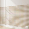Papel pintado autoadhesivo para media pared Cuadros Vichy | Zócalo Adhesivo Festoneado para Pared