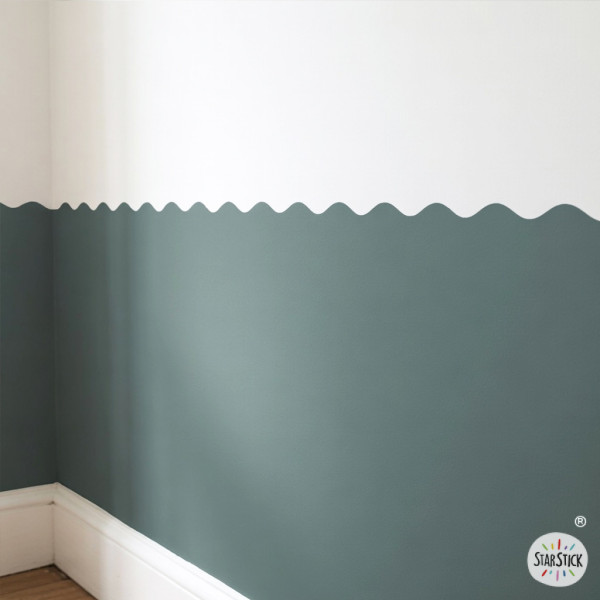 Papel Pintado Autoadhesivo Festoneado | Borde Ondas