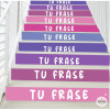 Custom stair stickers in lavender tones | Choose your 10 phrases