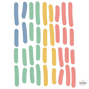 Vinils decoratius de paret Tires de confeti Candy | Decoració infantil i juvenil