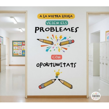 Vinilo decorativo para aulas con mensaje inspirador