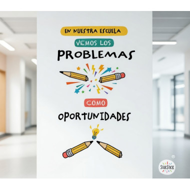 Vinilo decorativo para aulas con mensaje inspirador