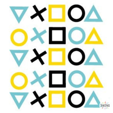 Sticker gamer de jeux vidéo – Formes Gamer | Décoration enfant et ado
