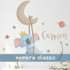 Sticker pared infantil koala columpio sobre luna decoración habitación bebé