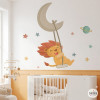 vinilo bebe facil colocar leon luna pegatinas pared habitacion bebe