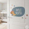 sticker mural enfant lion balançoire lune personnalisé
