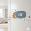 sticker mural enfant lion balançoire lune personnalisé