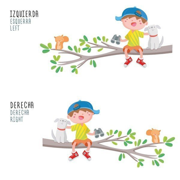 Vinilo infantil - Niño en la rama del árbol