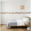 Frise adhésive enfant feuilles multicolores