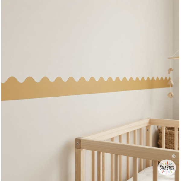 sanefa autoadhesiva ondulada per a decoració de parets amb efecte pintat