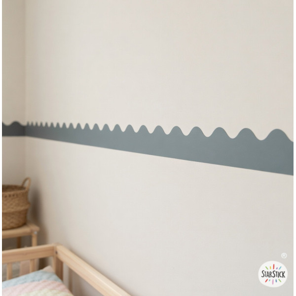 sanefa autoadhesiva ondulada per a decoració de parets amb efecte pintat