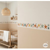 Frise adhésive pour enfants avec des étoiles aux tons Boho, effet peint. Décoration pour enfants et adolescents.