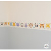 Frise décorative avec visages d’animaux pour chambre de bébé, vinyle autocollant