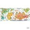 Vinil infantil Mapa mundi dibuixos