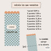 Papel adhesivo de media pared con ondas y cuadros decoración moderna