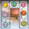Vinilo para cristales con emojis de colores, ideal para decoración infantil y escolar