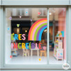 Vinilo decorativo para ventanas con la frase Eres increíble, decoracion escolar