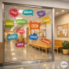 Vinilos decorativos para ventanas con frases motivadoras – decoración educativa para aulas