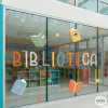 Vinilo decorativo para bibliotecas de la marca StarStick para pegar en cristales